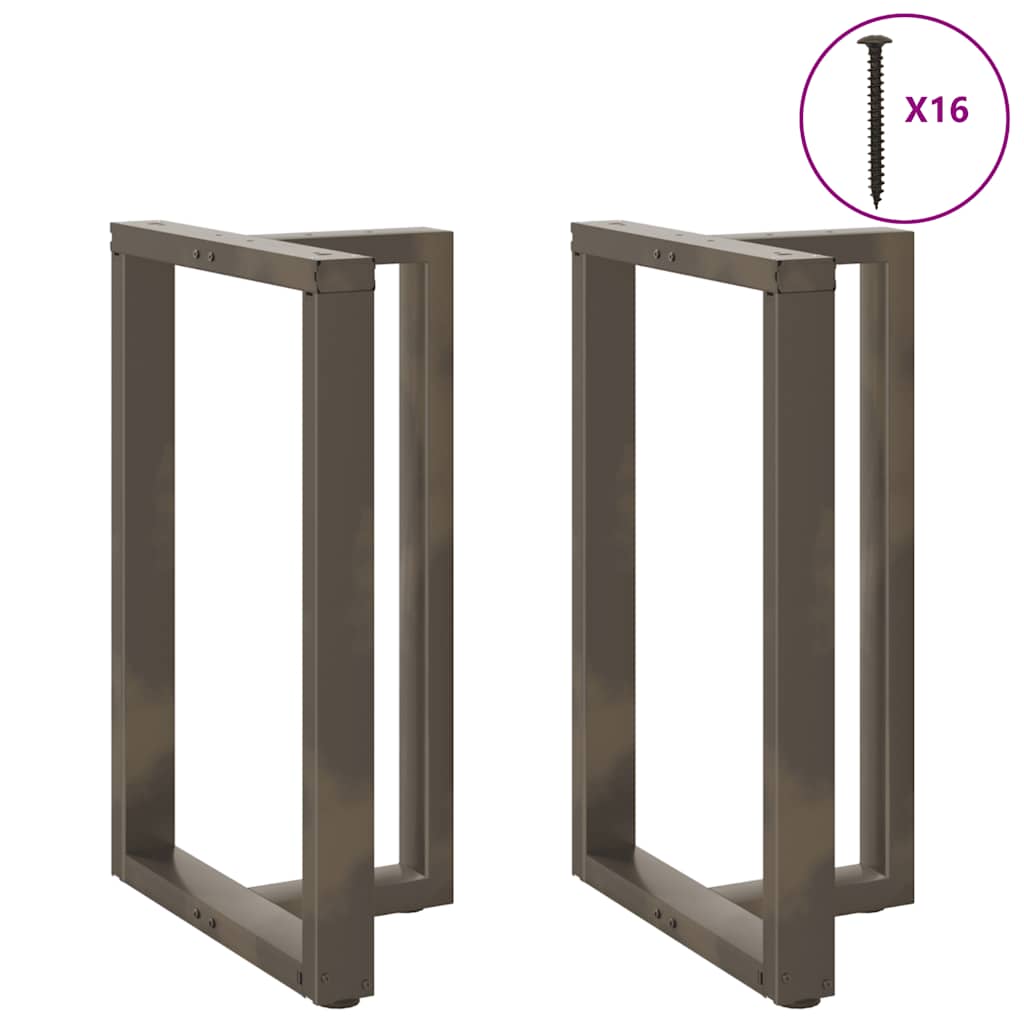 vidaXL Bartafelpoten 2 st T-vormig 60x35x(90-91) cm staal zwart