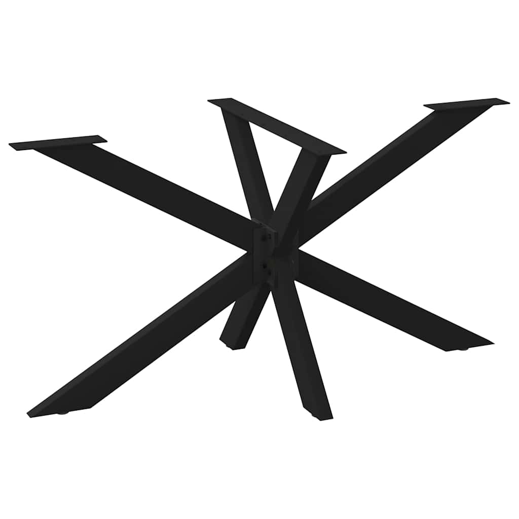 vidaXL Eettafelpoot spider vorm 150x78x(72-73) cm staal antraciet - Aashly
