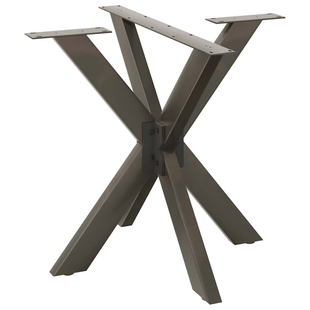 vidaXL Eettafelpoot spider vorm 150x78x(72-73) cm staal antraciet - Aashly