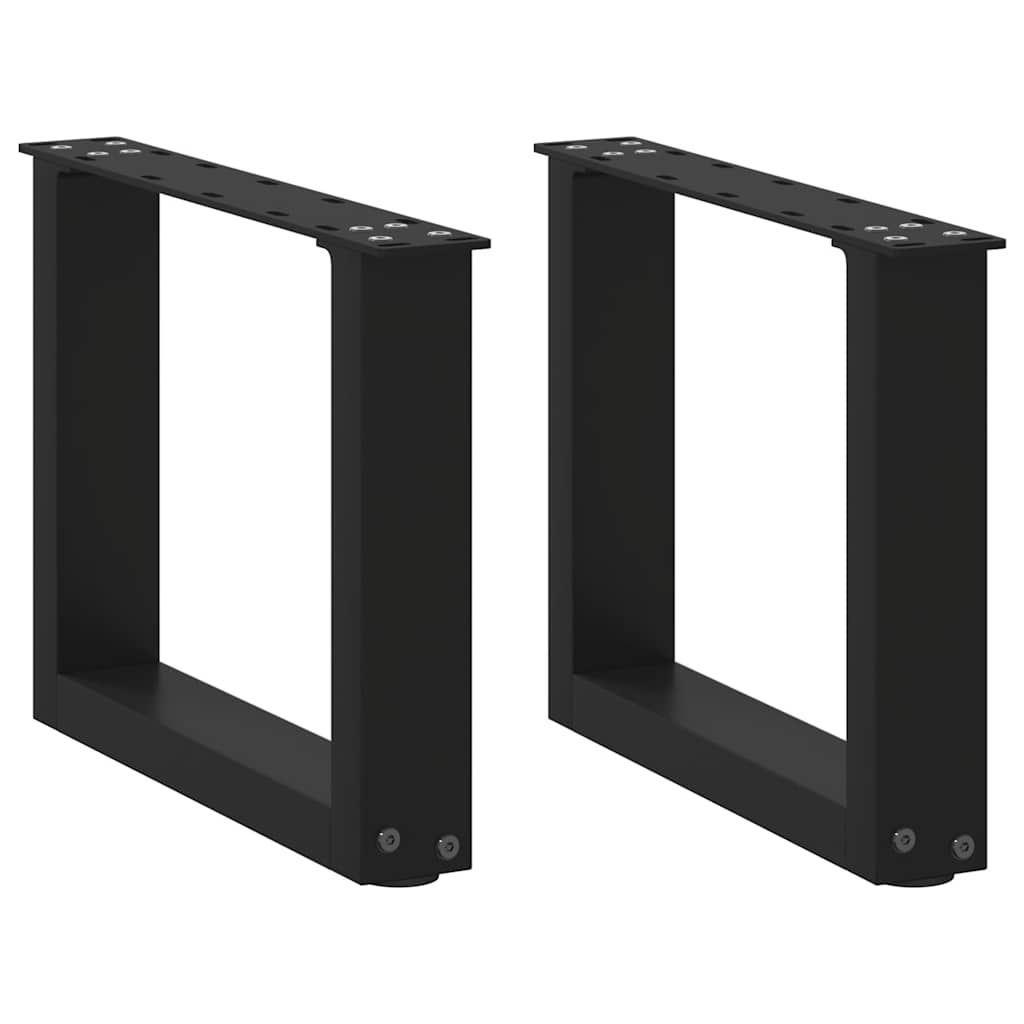 vidaXL Eettafelpoten 2 st U-vormig 90x(72-73) cm staal wit