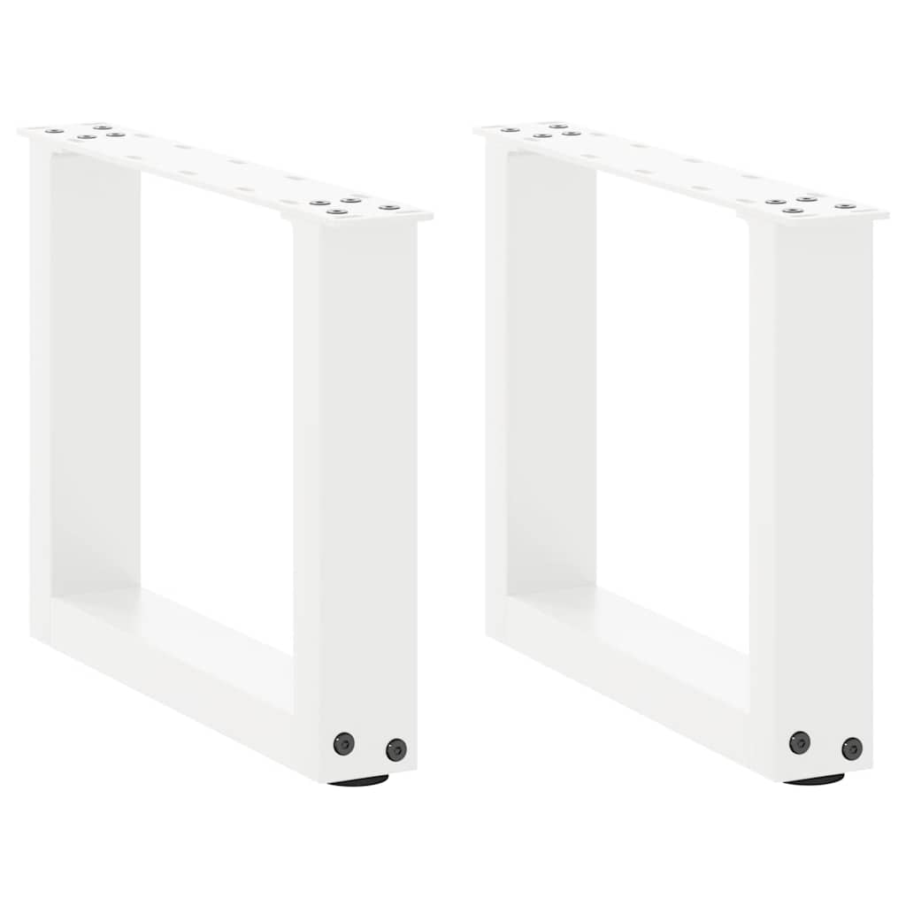 vidaXL Eettafelpoten 2 st U-vormig 90x(72-73) cm staal wit
