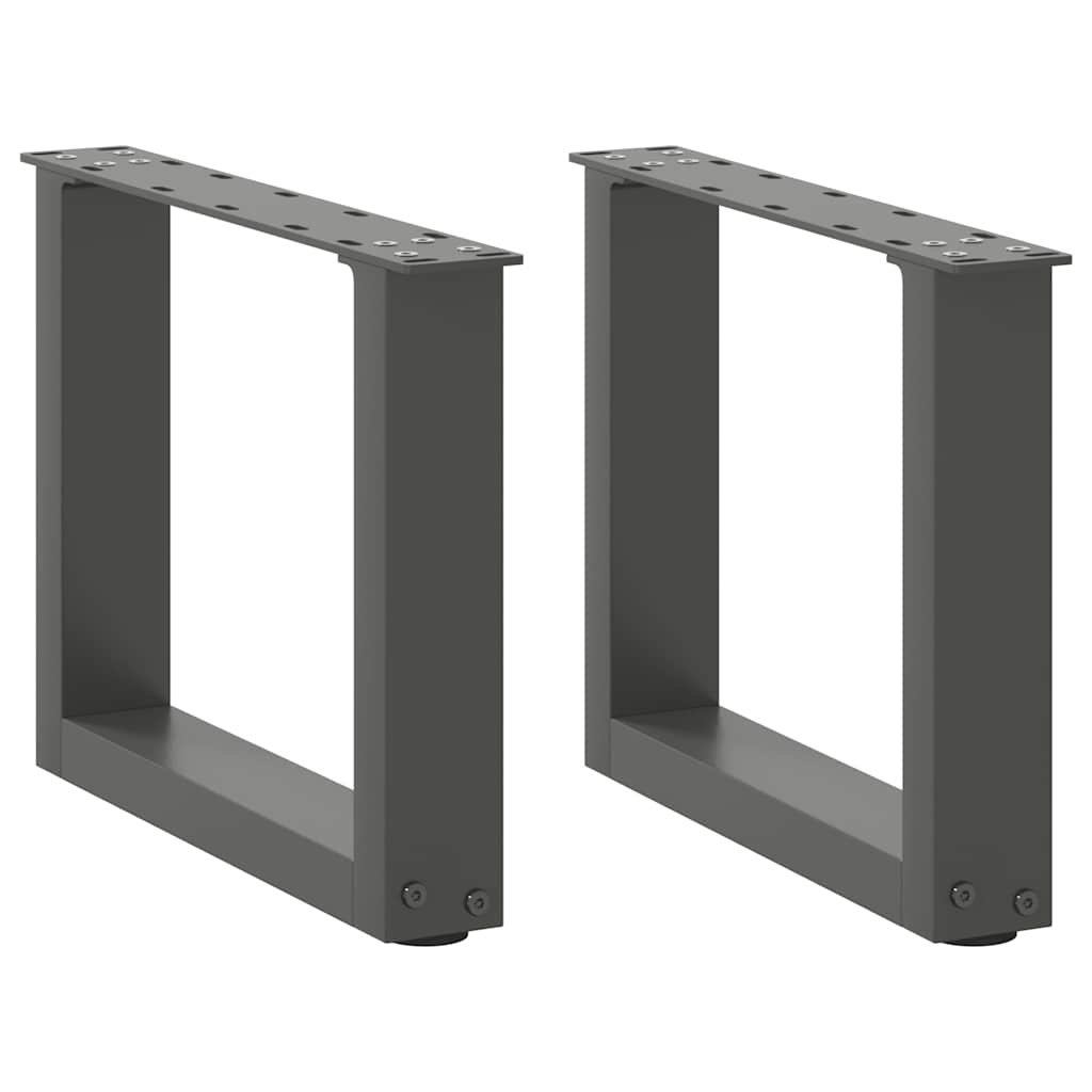 vidaXL Eettafelpoten 2 st U-vormig 90x(72-73) cm staal wit