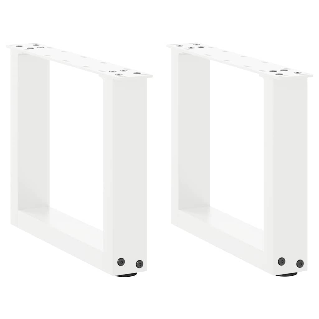 vidaXL Eettafelpoten 2 st U-vormig 90x(72-73) cm staal wit