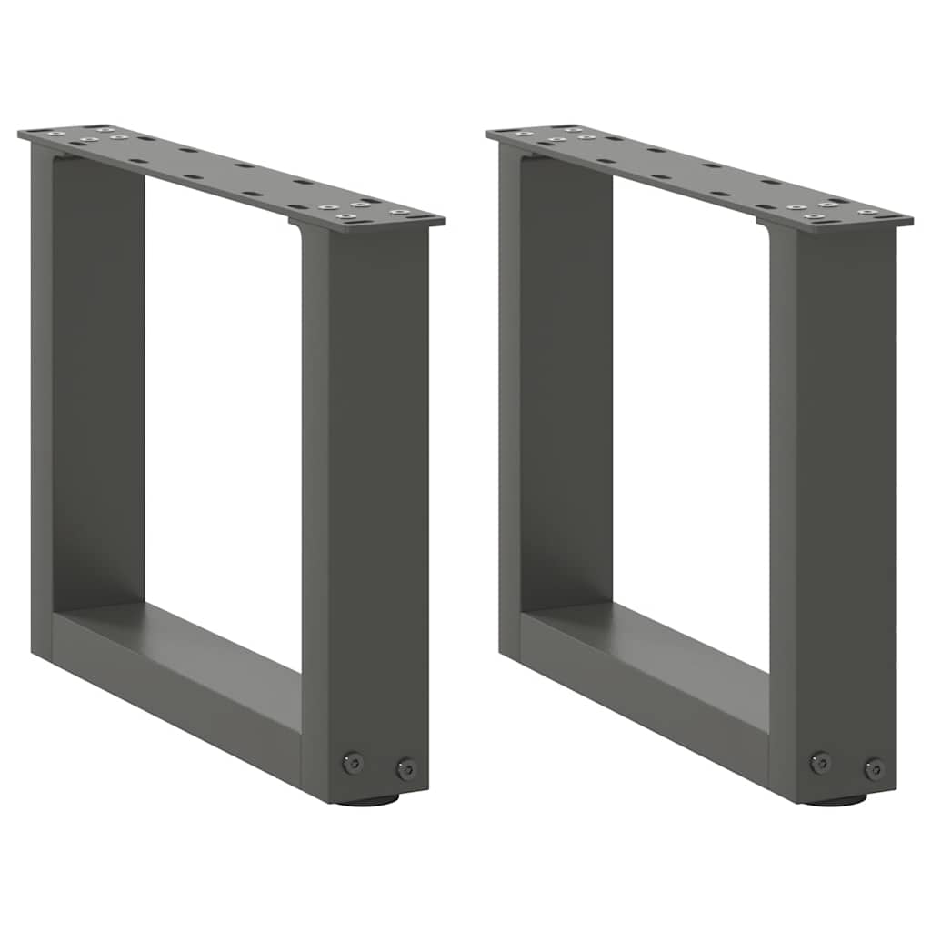 vidaXL Eettafelpoten 2 st U-vormig 90x(72-73) cm staal wit