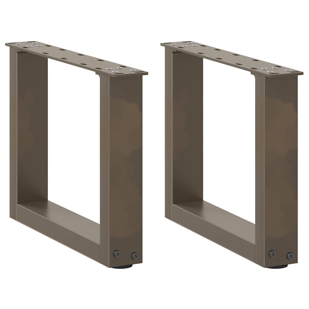 vidaXL Eettafelpoten 2 st U-vormig 90x(72-73) cm staal wit