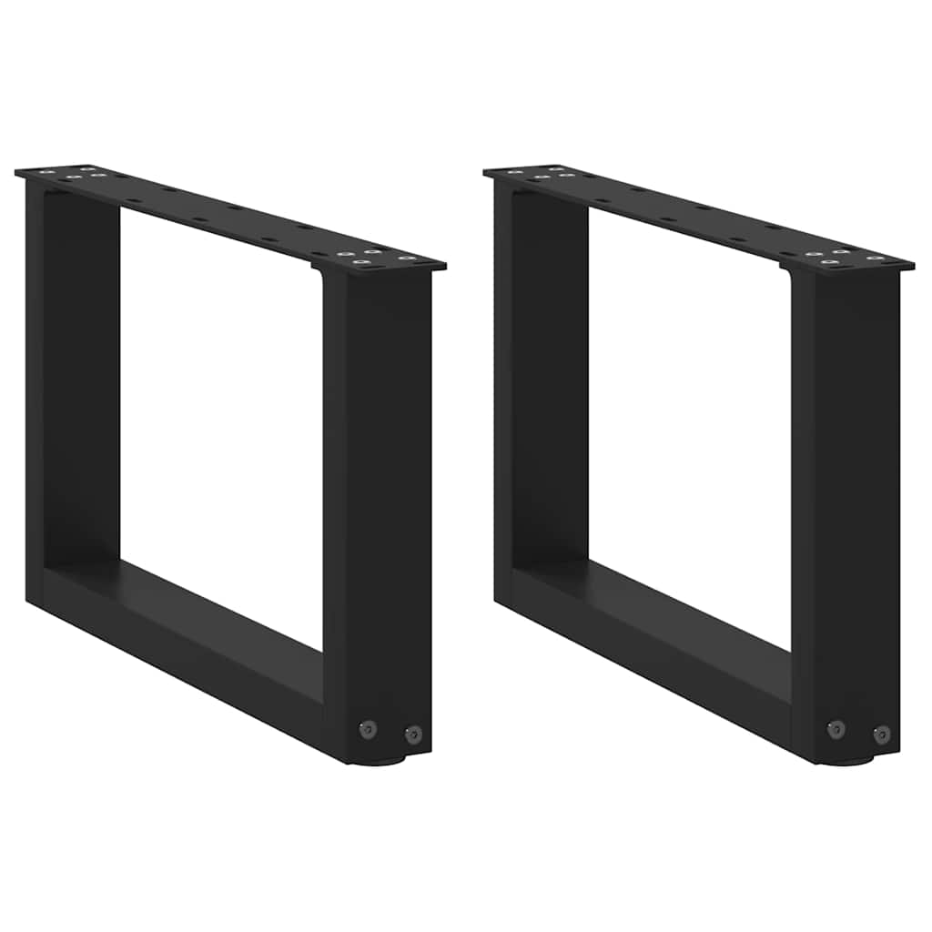 vidaXL Eettafelpoten 2 st U-vormig 90x(72-73) cm staal wit