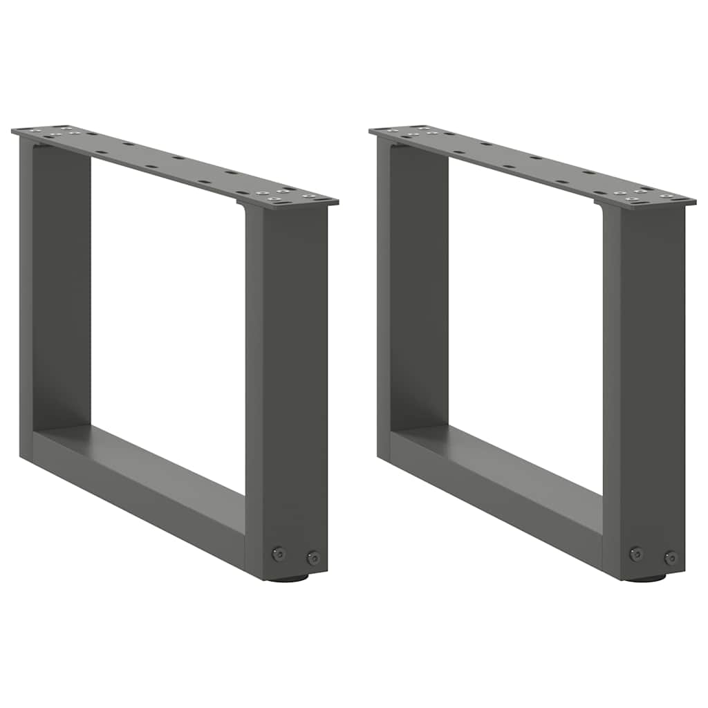 vidaXL Eettafelpoten 2 st U-vormig 90x(72-73) cm staal wit