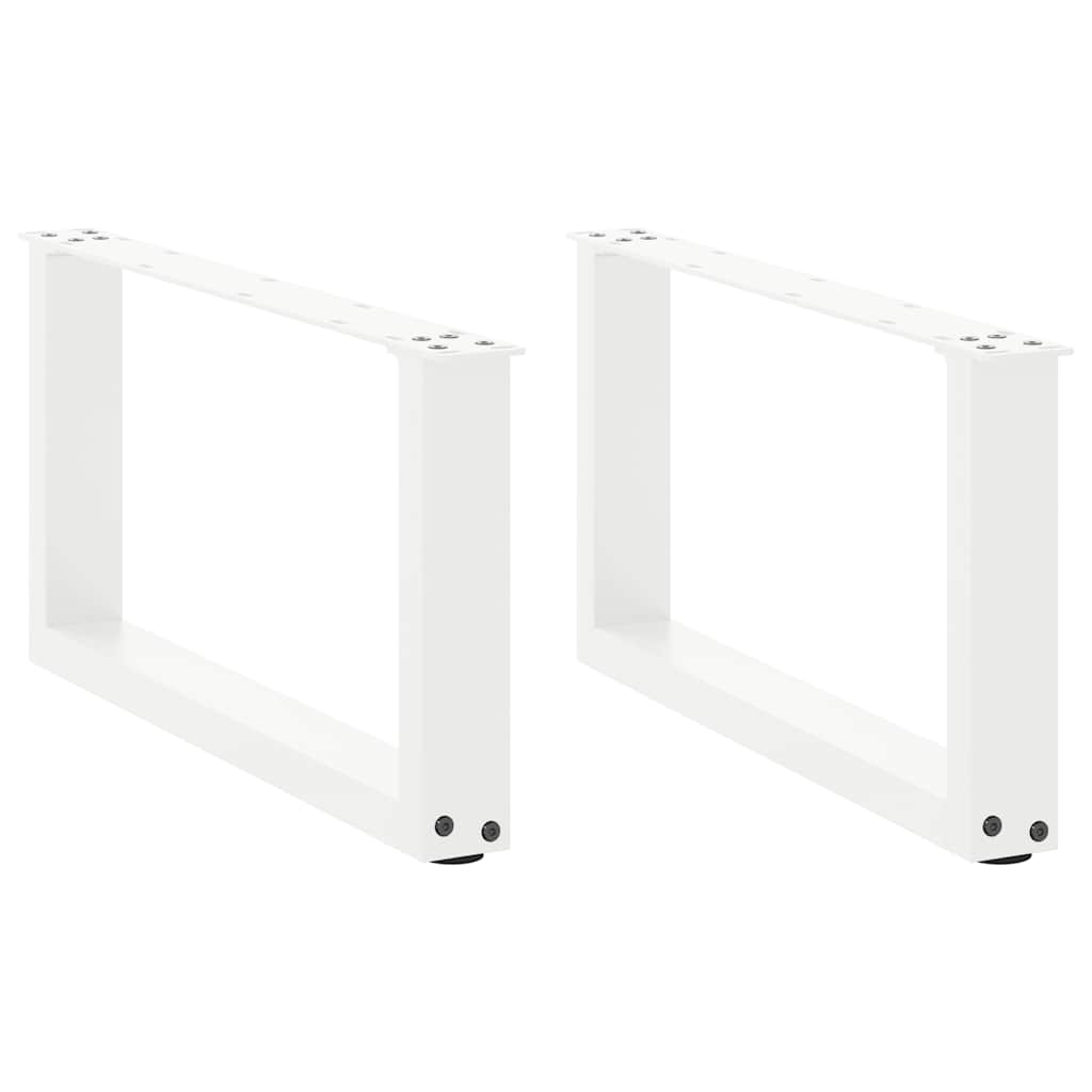 vidaXL Eettafelpoten 2 st U-vormig 90x(72-73) cm staal wit