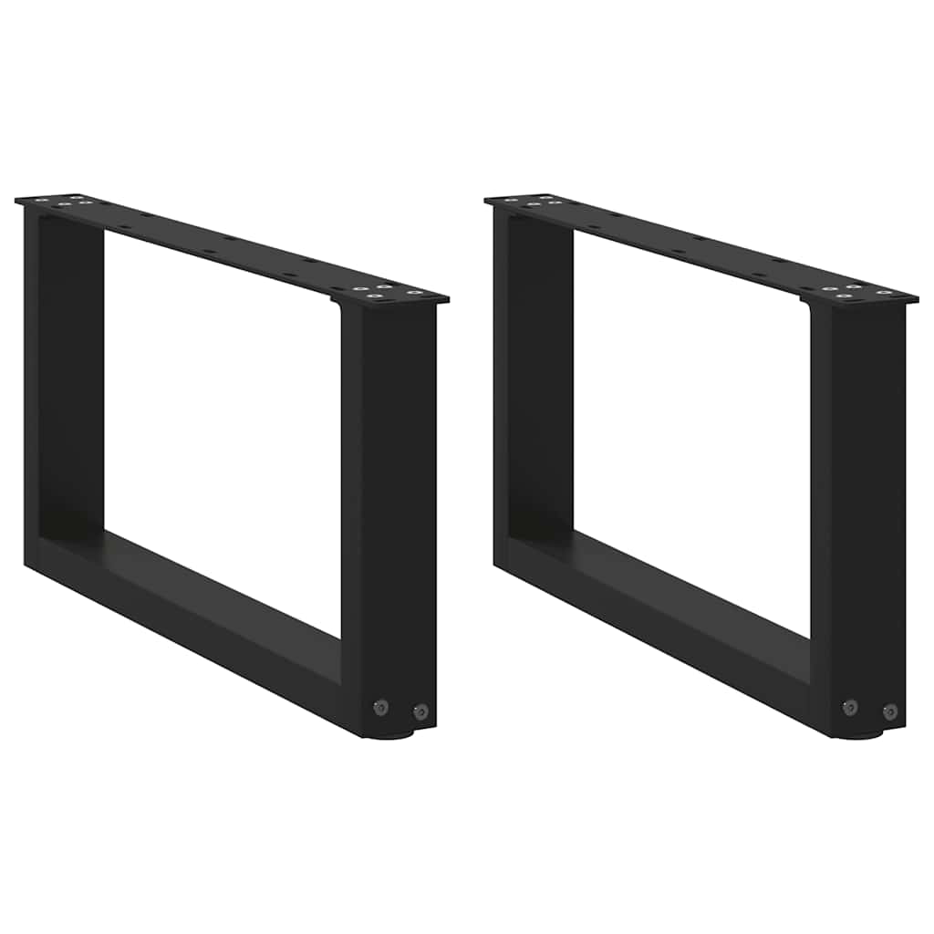 vidaXL Eettafelpoten 2 st U-vormig 90x(72-73) cm staal wit