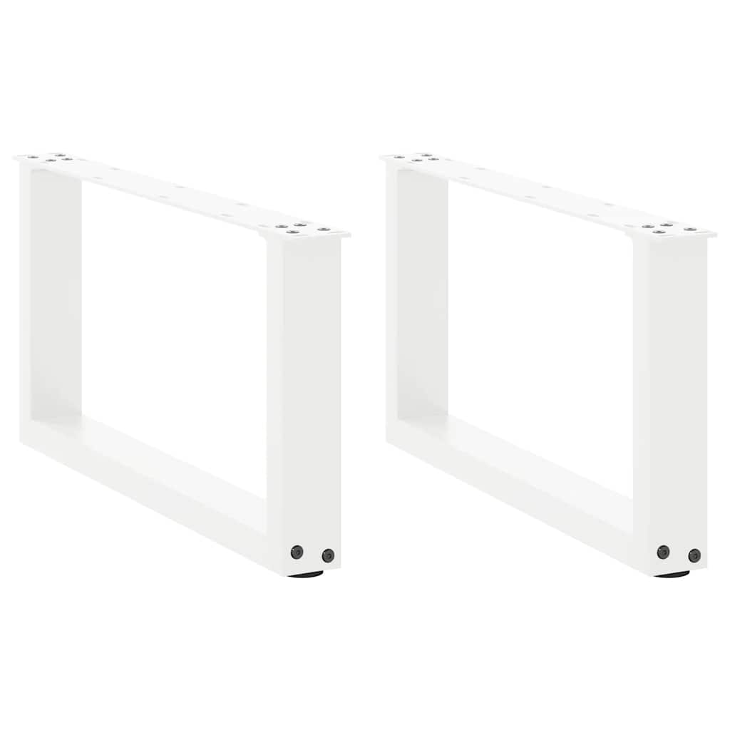 vidaXL Eettafelpoten 2 st U-vormig 90x(72-73) cm staal wit