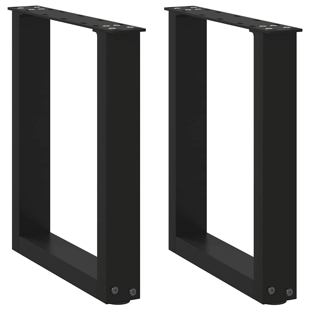 vidaXL Eettafelpoten 2 st U-vormig 90x(72-73) cm staal wit