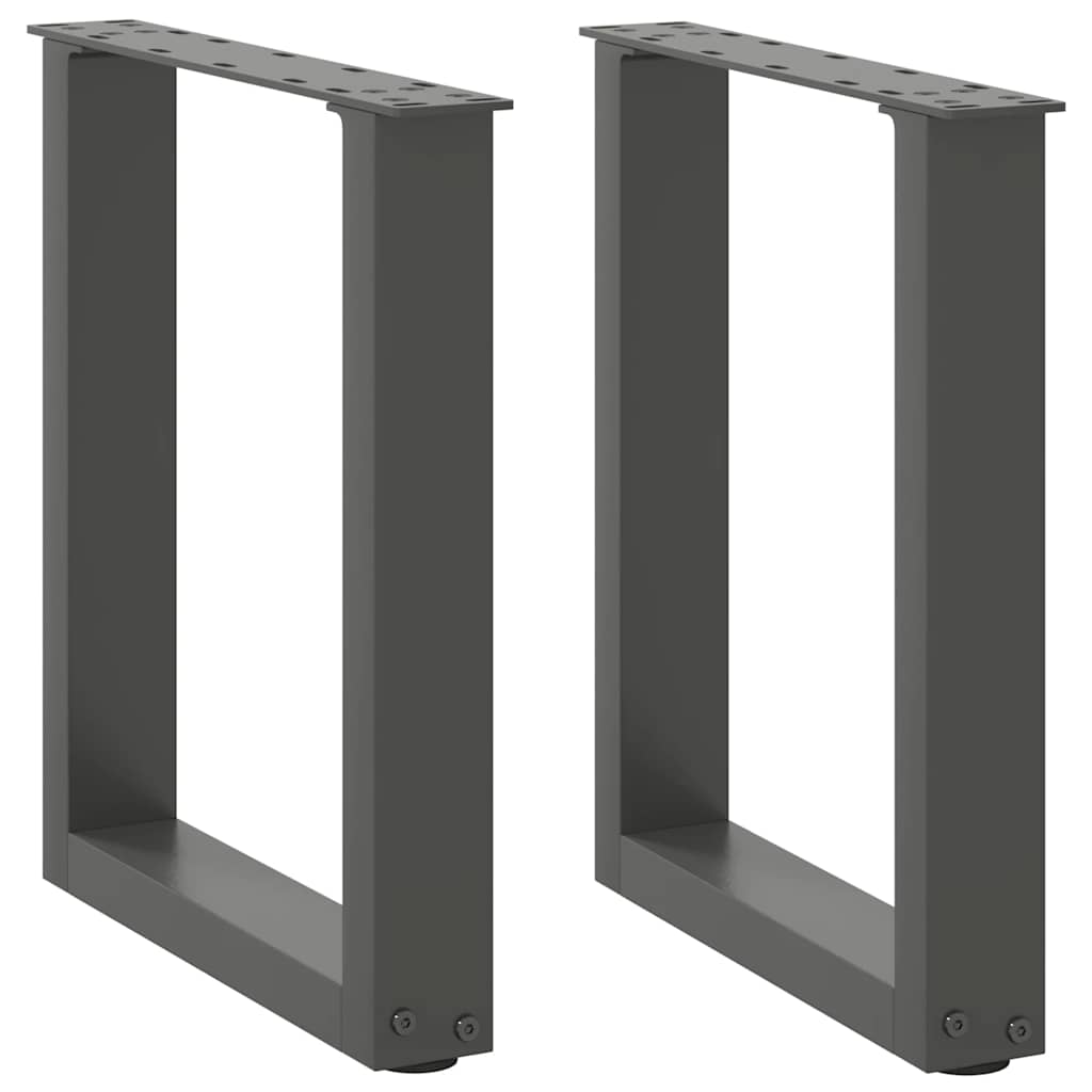 vidaXL Eettafelpoten 2 st U-vormig 90x(72-73) cm staal wit