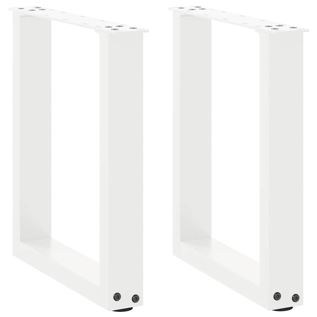 vidaXL Eettafelpoten 2 st U-vormig 90x(72-73) cm staal wit