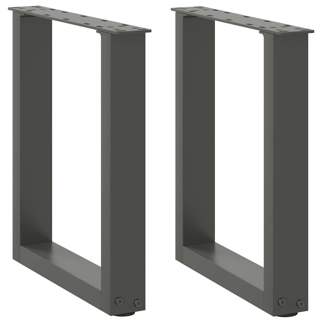 vidaXL Eettafelpoten 2 st U-vormig 90x(72-73) cm staal wit