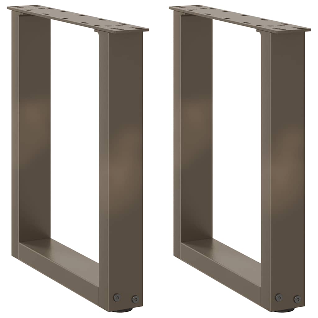 vidaXL Eettafelpoten 2 st U-vormig 90x(72-73) cm staal wit