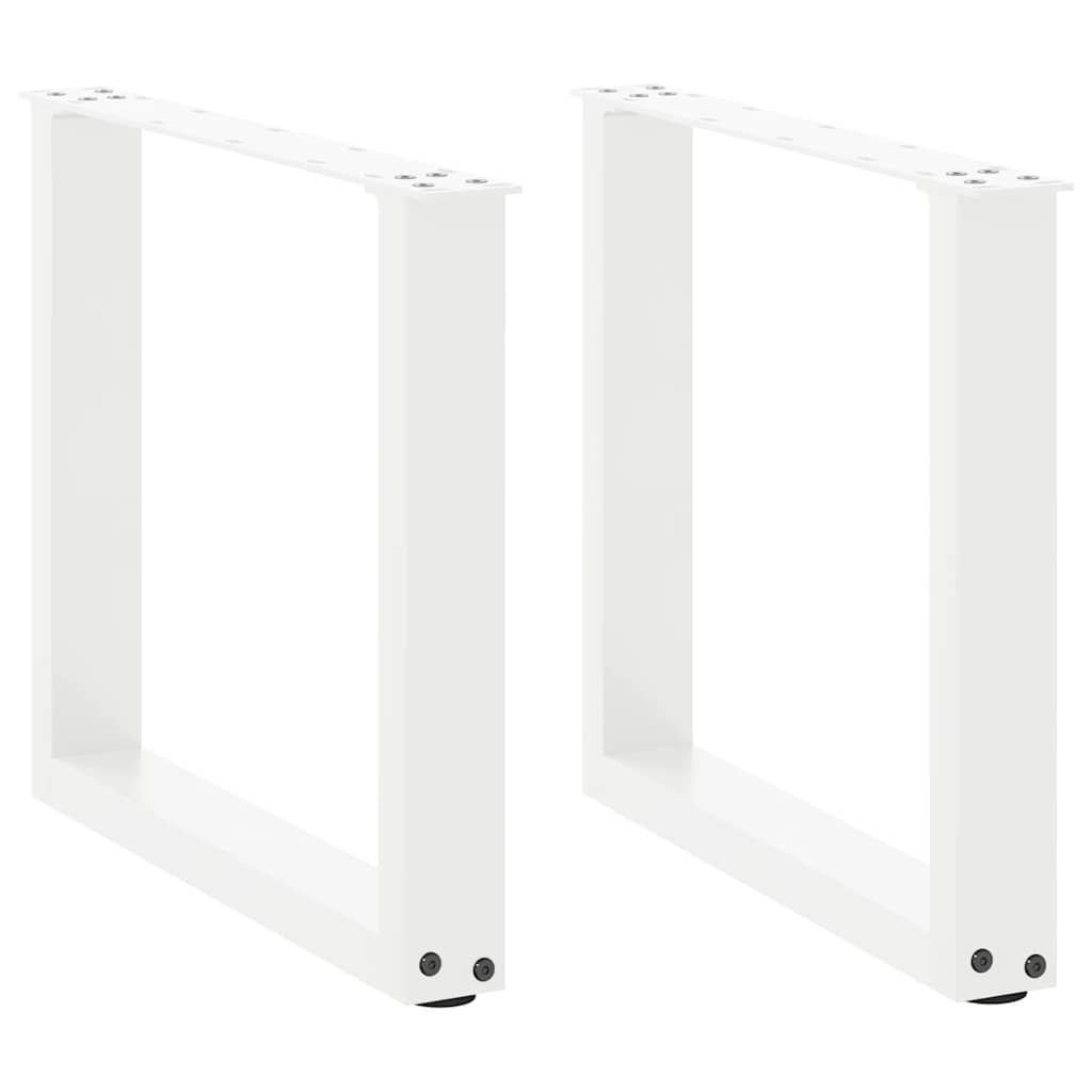 vidaXL Eettafelpoten 2 st U-vormig 90x(72-73) cm staal wit