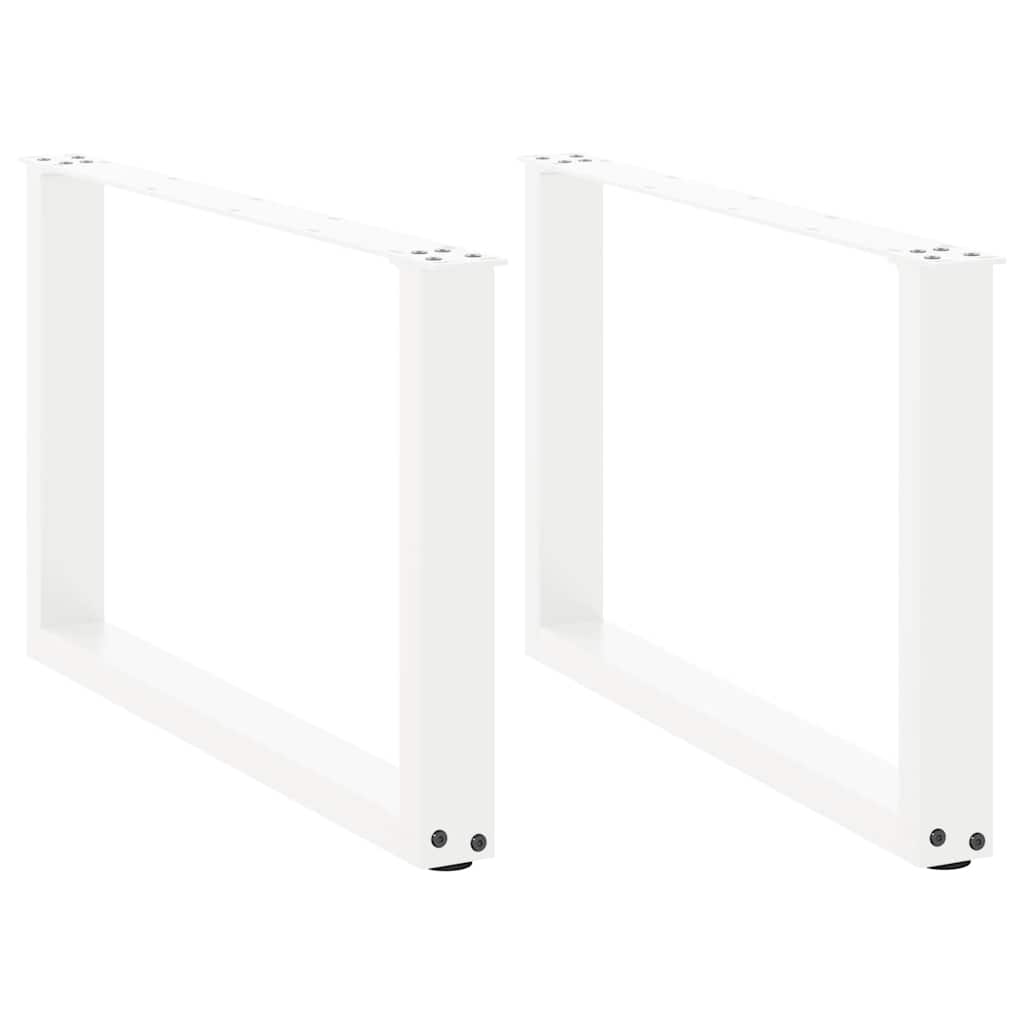 vidaXL Eettafelpoten 2 st U-vormig 90x(72-73) cm staal wit