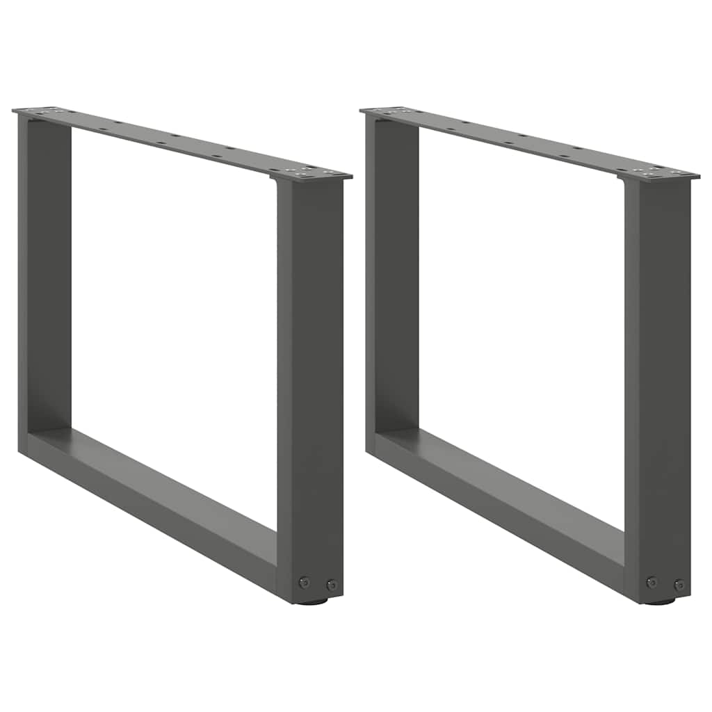vidaXL Eettafelpoten 2 st U-vormig 90x(72-73) cm staal wit