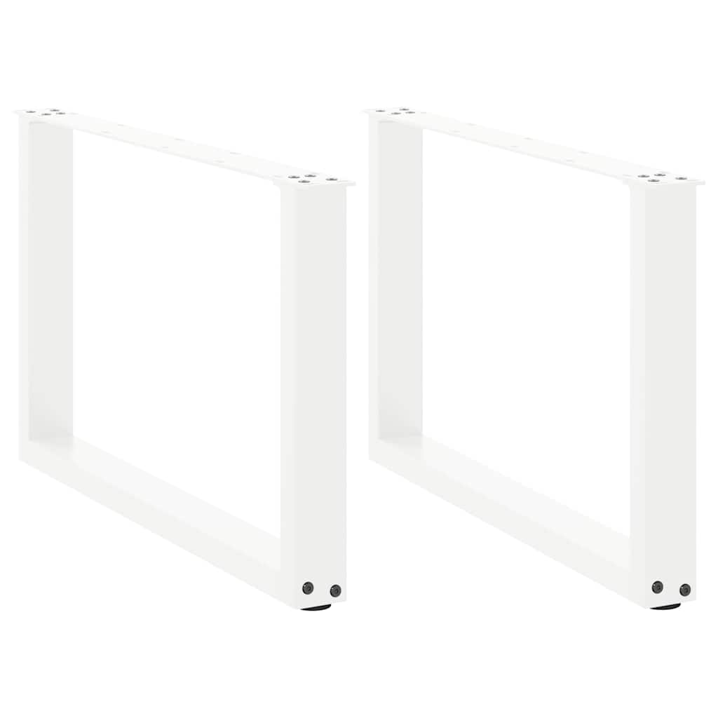 vidaXL Eettafelpoten 2 st U-vormig 90x(72-73) cm staal wit