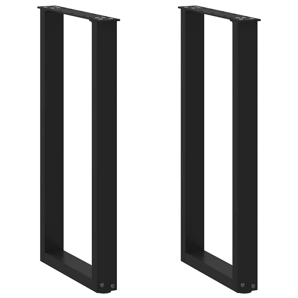 vidaXL Eettafelpoten 2 st U-vormig 90x(72-73) cm staal wit