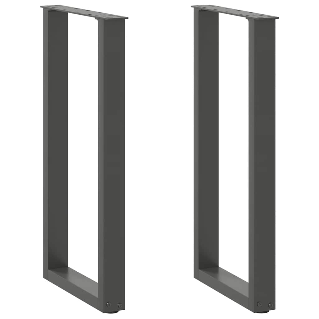 vidaXL Eettafelpoten 2 st U-vormig 90x(72-73) cm staal wit