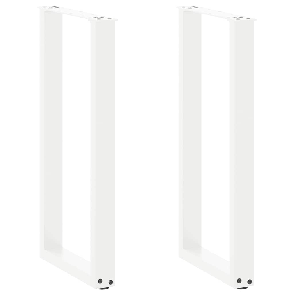 vidaXL Eettafelpoten 2 st U-vormig 90x(72-73) cm staal wit