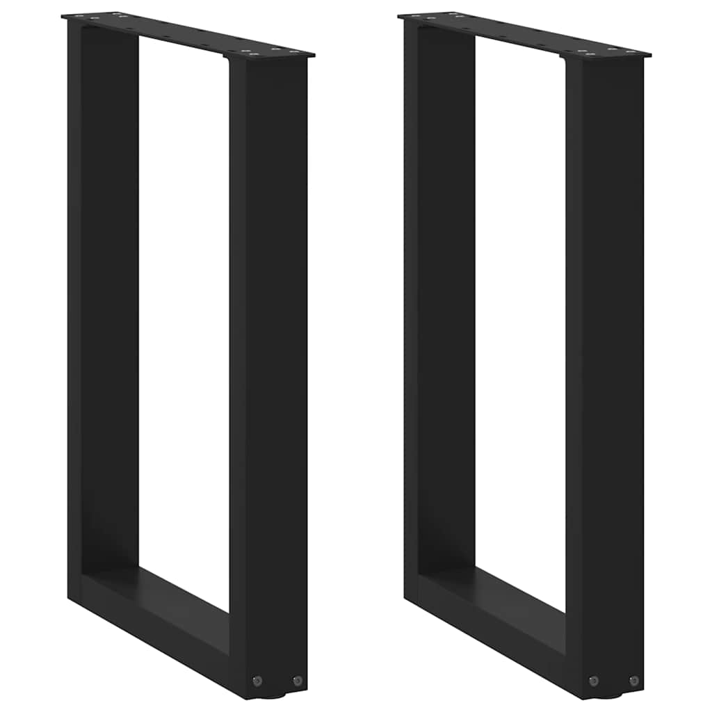 vidaXL Eettafelpoten 2 st U-vormig 90x(72-73) cm staal wit
