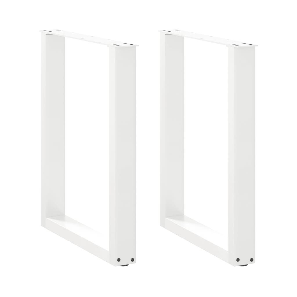 vidaXL Eettafelpoten 2 st U-vormig 90x(72-73) cm staal wit