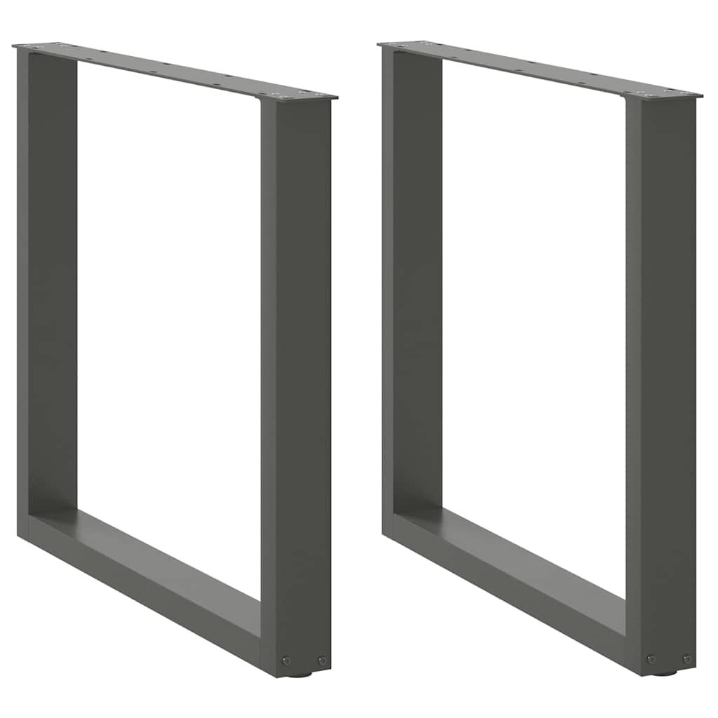 vidaXL Eettafelpoten 2 st U-vormig 90x(72-73) cm staal wit