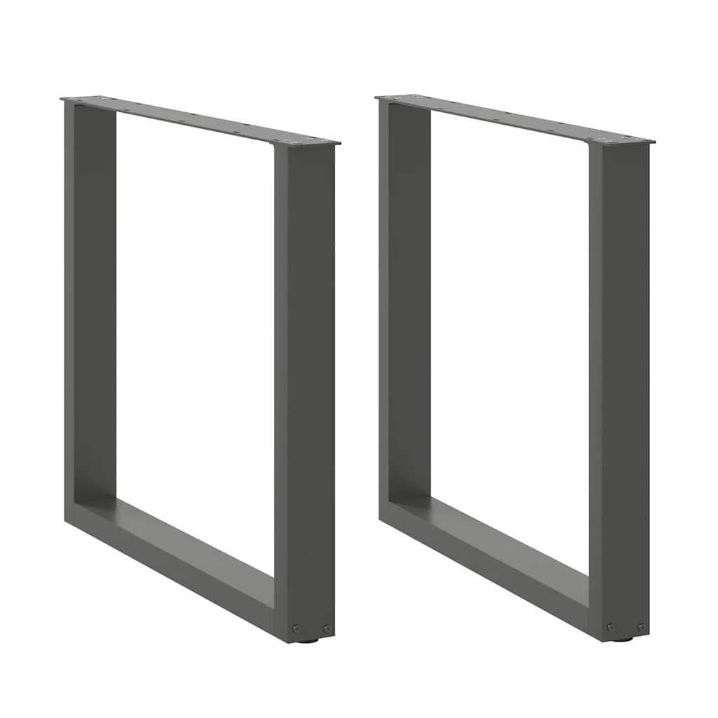vidaXL Eettafelpoten 2 st U-vormig 90x(72-73) cm staal wit