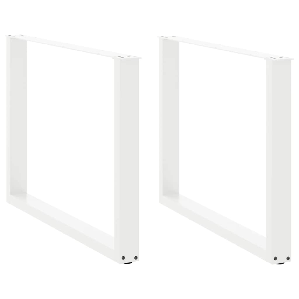 vidaXL Eettafelpoten 2 st U-vormig 90x(72-73) cm staal wit