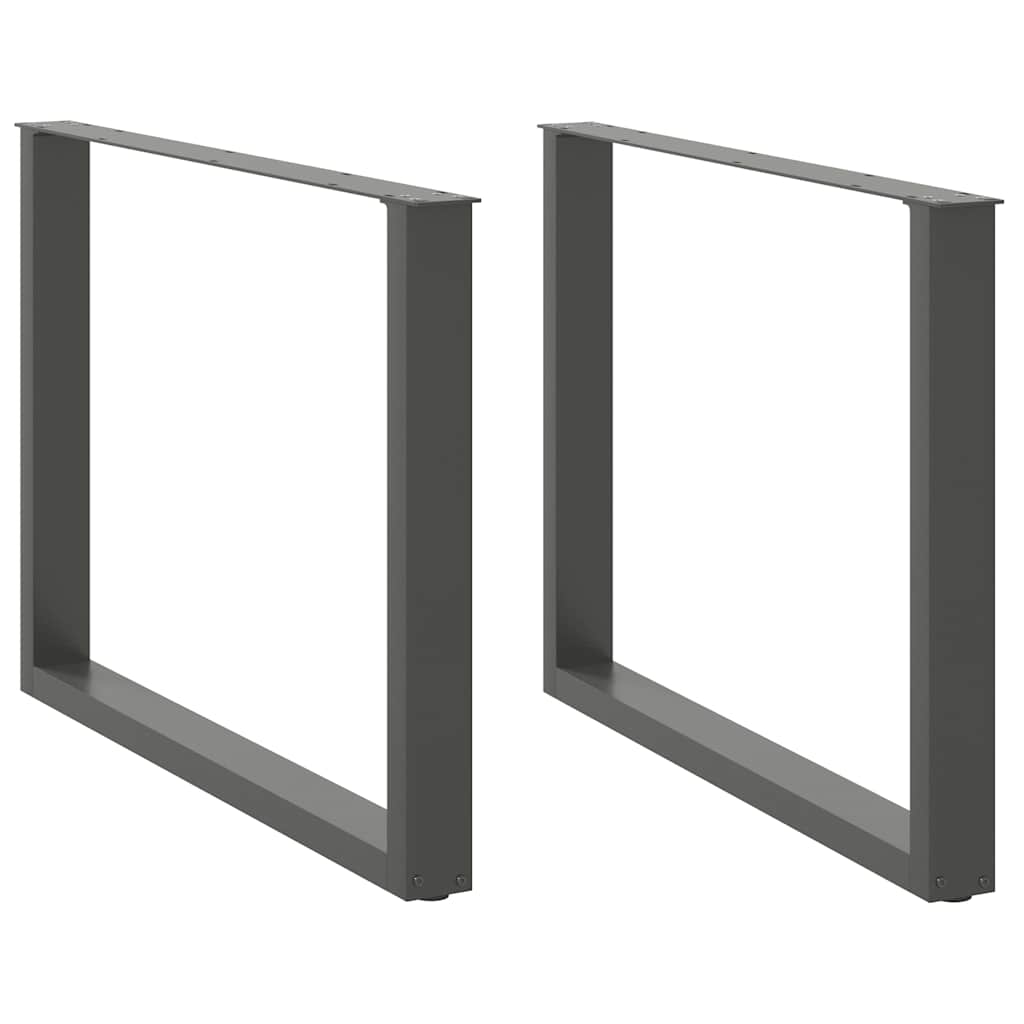 vidaXL Eettafelpoten 2 st U-vormig 90x(72-73) cm staal wit