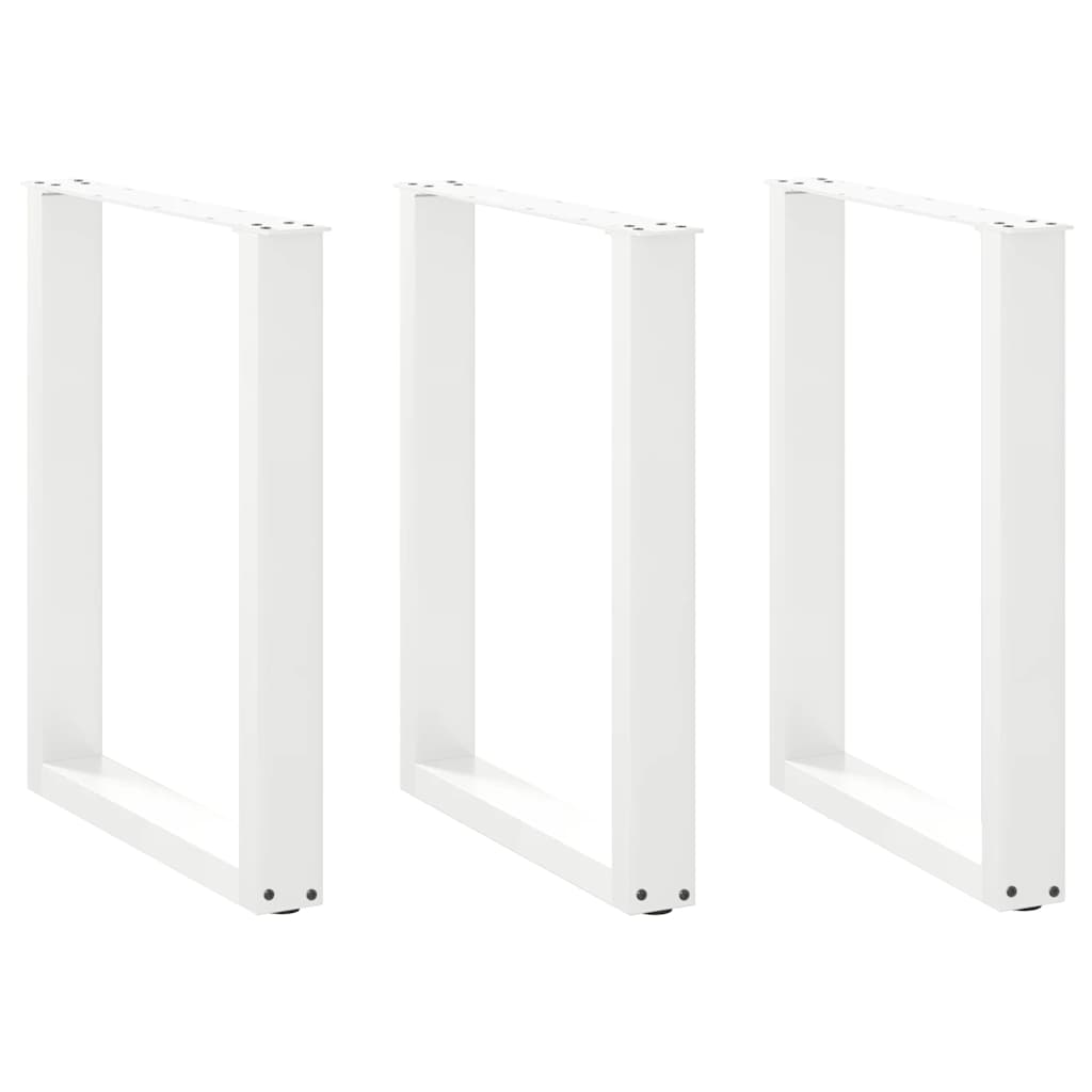 vidaXL Eettafelpoten 2 st U-vormig 90x(72-73) cm staal wit
