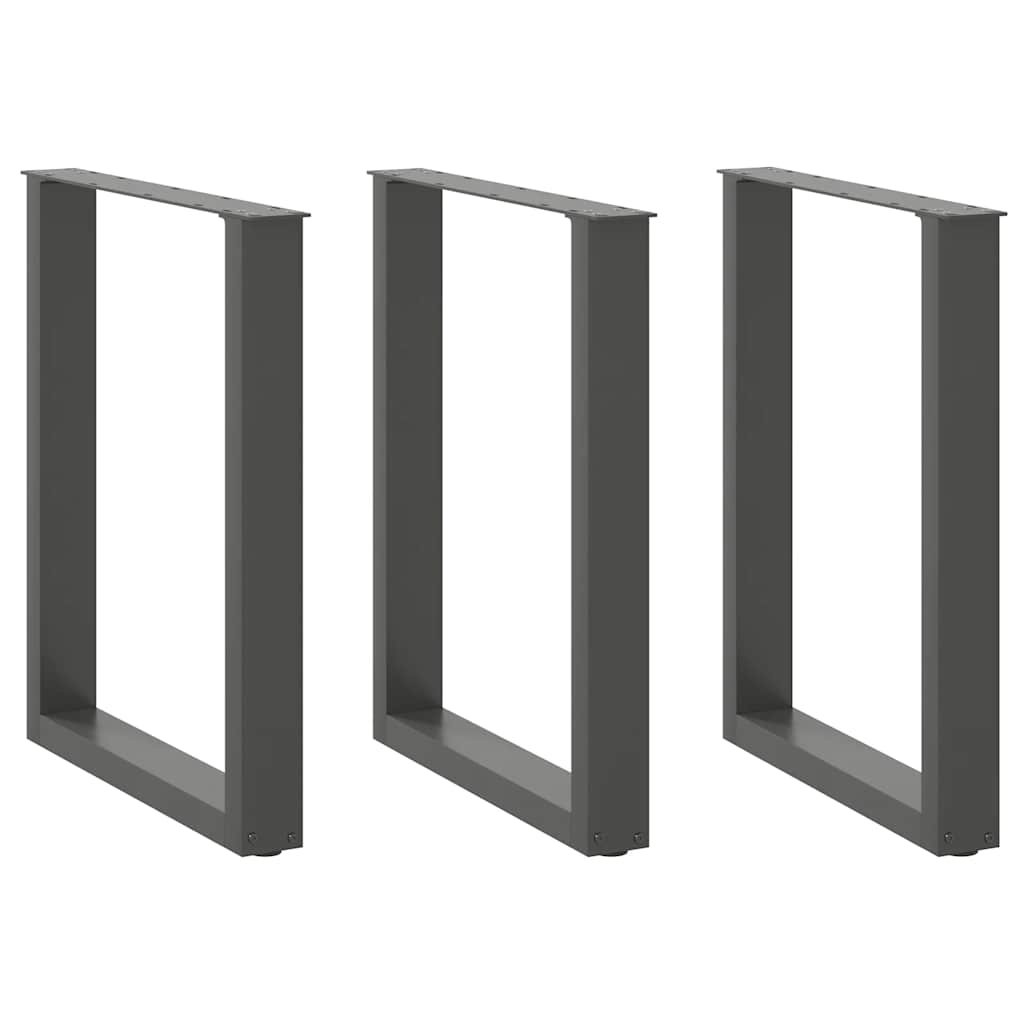 vidaXL Eettafelpoten 2 st U-vormig 90x(72-73) cm staal wit