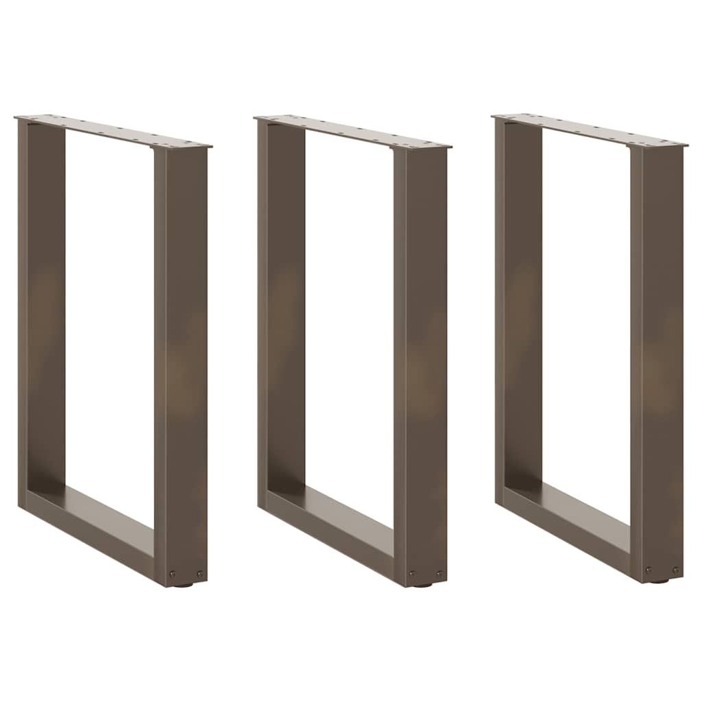 vidaXL Eettafelpoten 2 st U-vormig 90x(72-73) cm staal wit