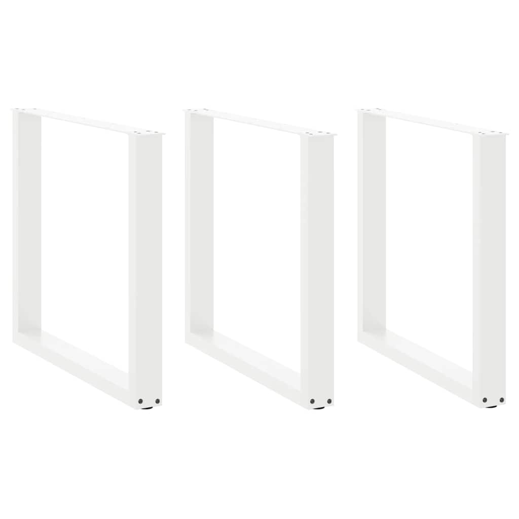 vidaXL Eettafelpoten 2 st U-vormig 90x(72-73) cm staal wit