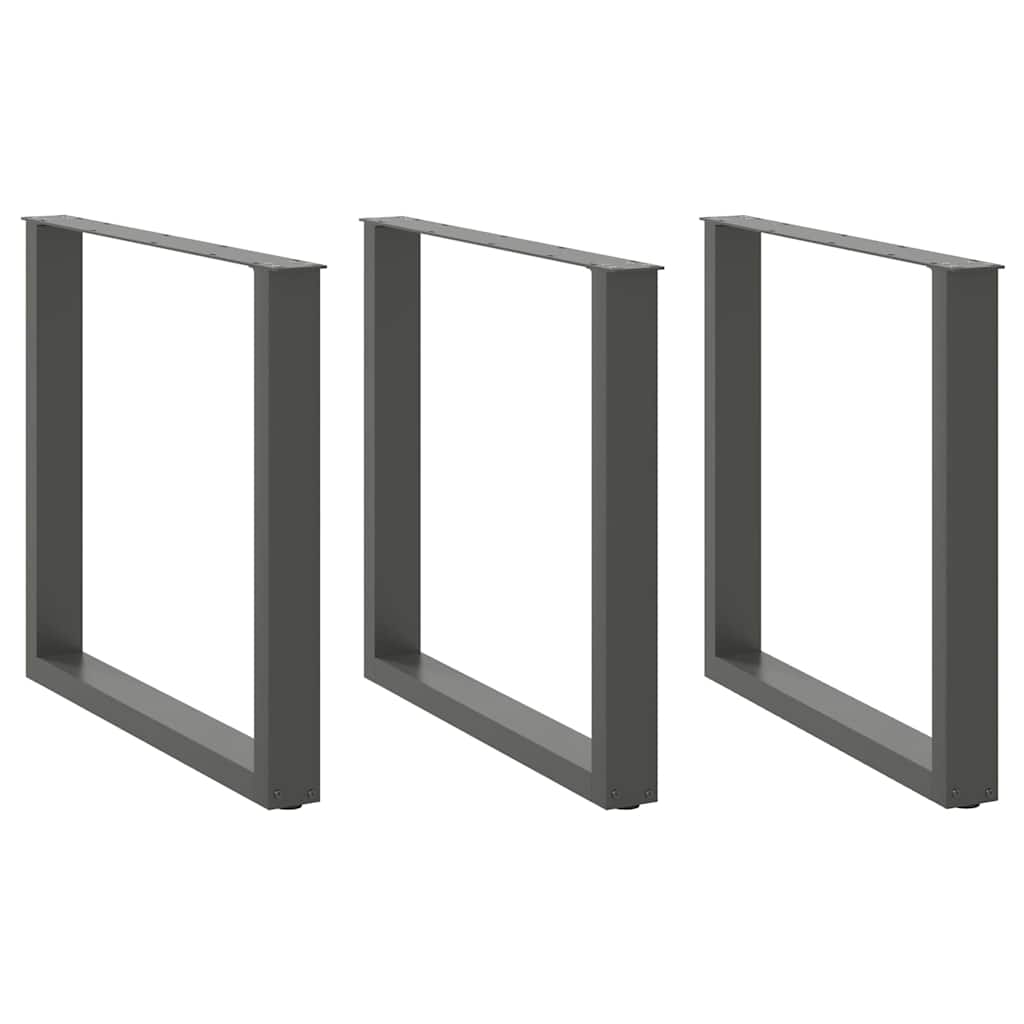 vidaXL Eettafelpoten 2 st U-vormig 90x(72-73) cm staal wit