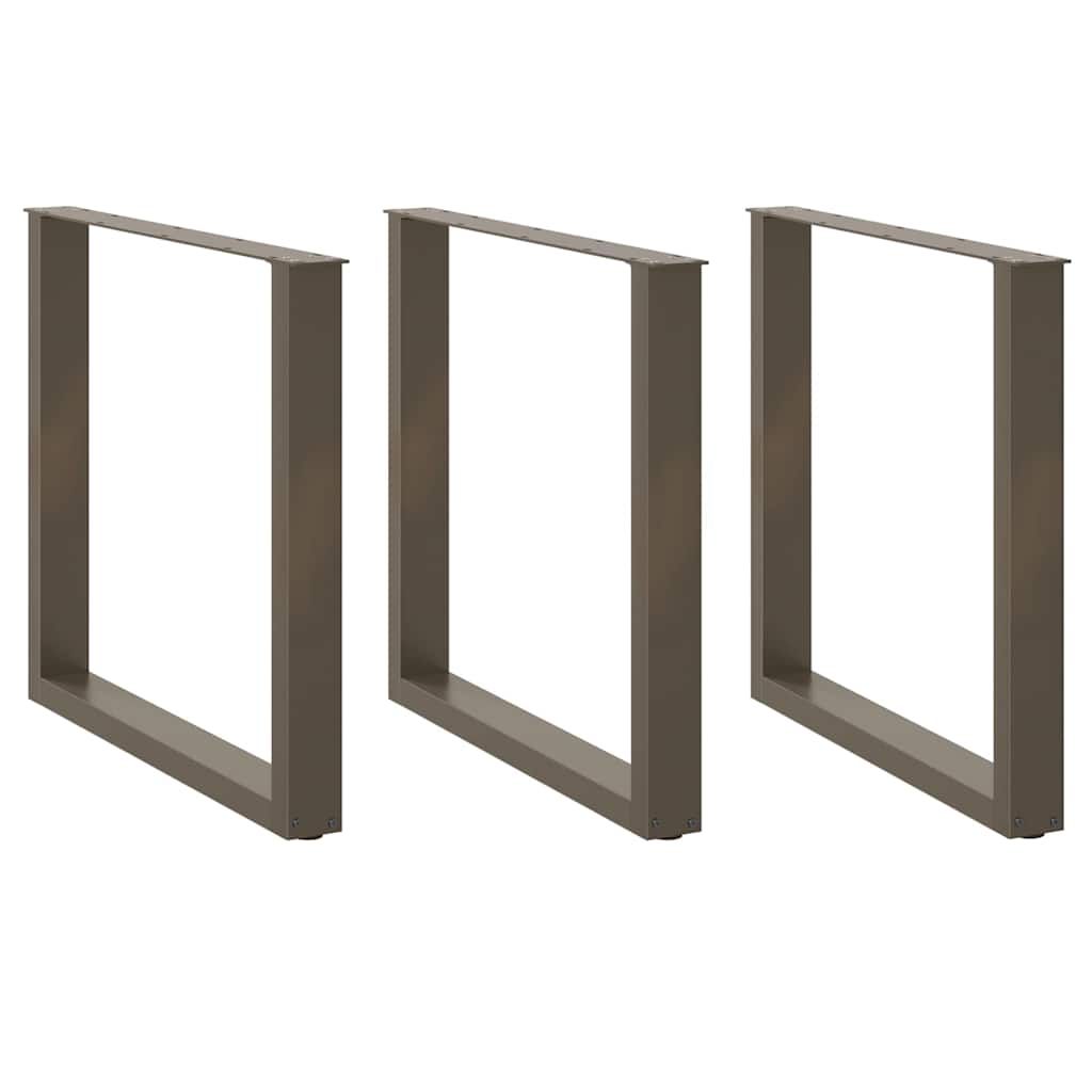 vidaXL Eettafelpoten 2 st U-vormig 90x(72-73) cm staal wit