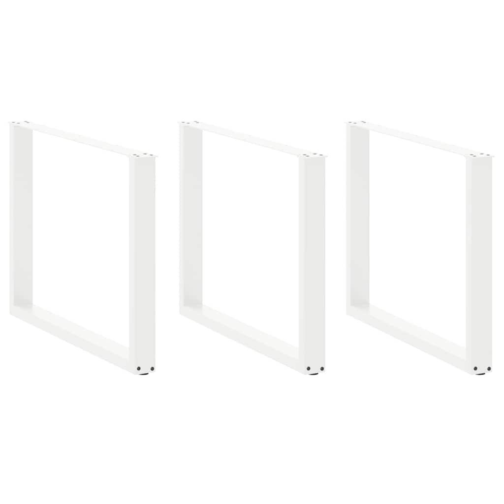 vidaXL Eettafelpoten 2 st U-vormig 90x(72-73) cm staal wit