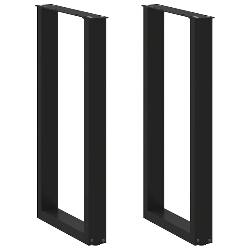 vidaXL Eettafelpoten 2 st U-vormig 90x(72-73) cm staal wit