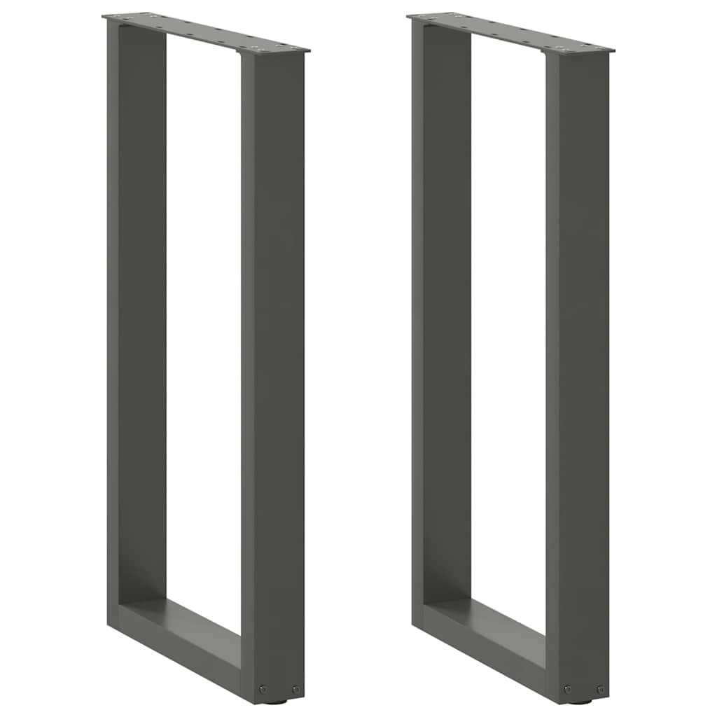 vidaXL Eettafelpoten 2 st U-vormig 90x(72-73) cm staal wit