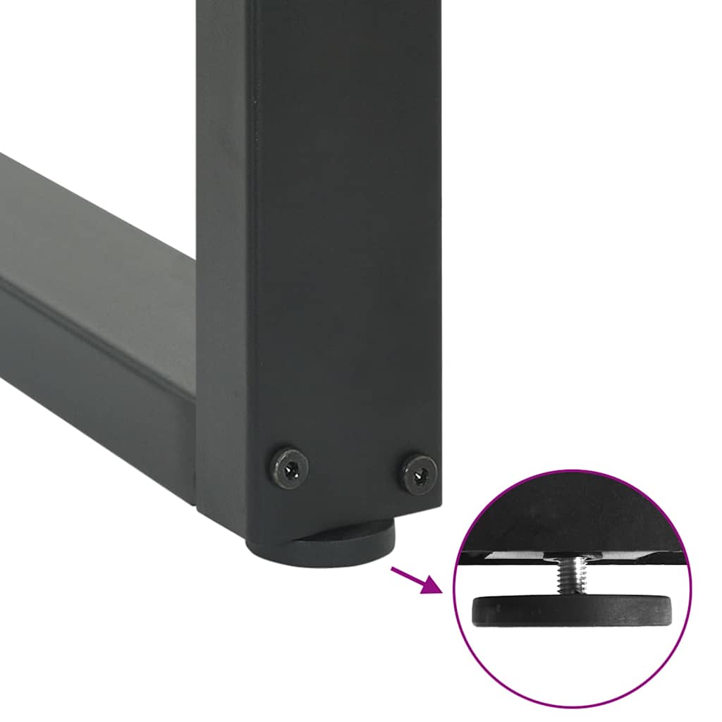 vidaXL Eettafelpoten 2 st U-vormig 90x(72-73) cm staal wit