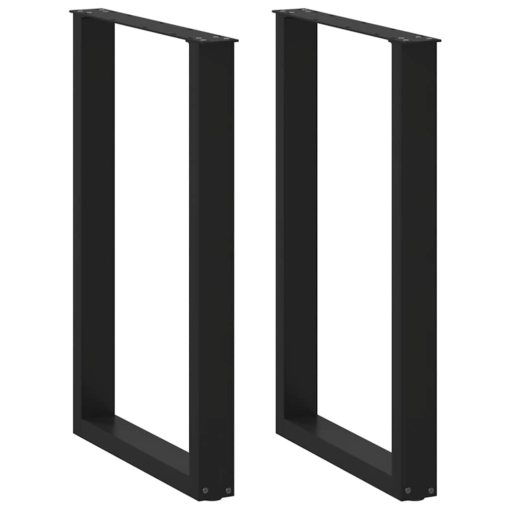 vidaXL Eettafelpoten 2 st U-vormig 90x(72-73) cm staal wit