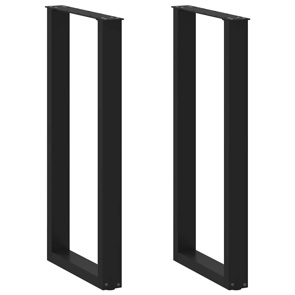 vidaXL Eettafelpoten 2 st U-vormig 90x(72-73) cm staal wit