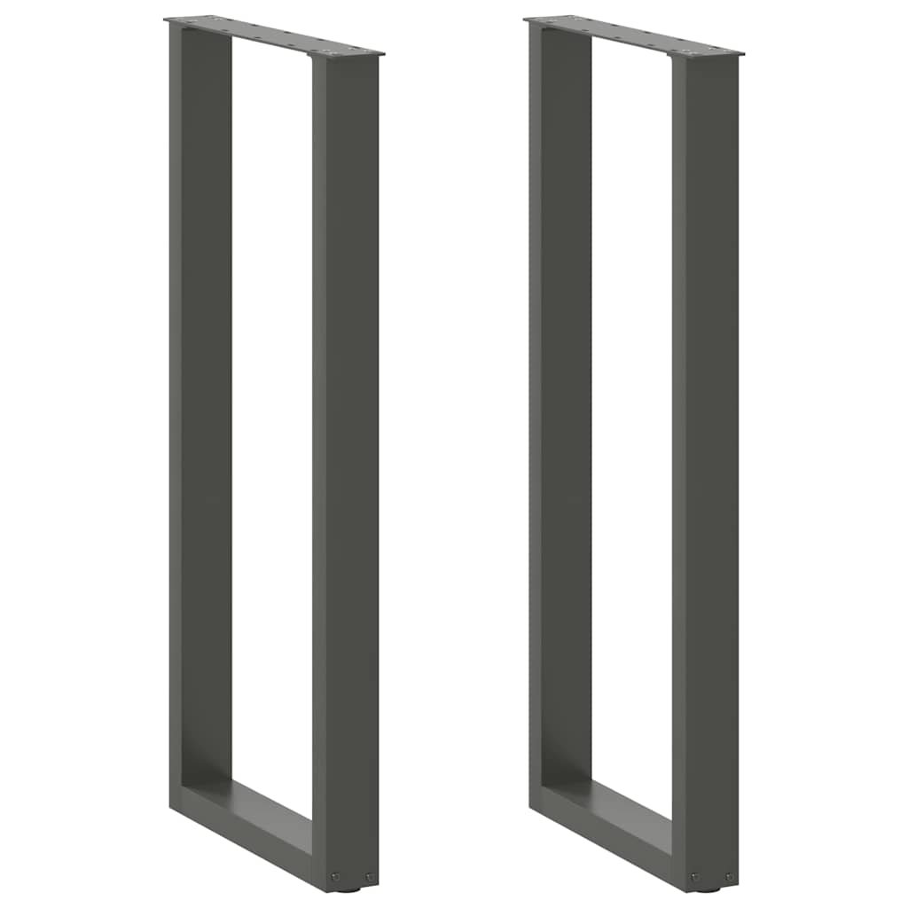 vidaXL Eettafelpoten 2 st U-vormig 90x(72-73) cm staal wit