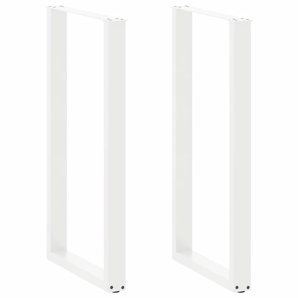 vidaXL Eettafelpoten 2 st U-vormig 90x(72-73) cm staal wit