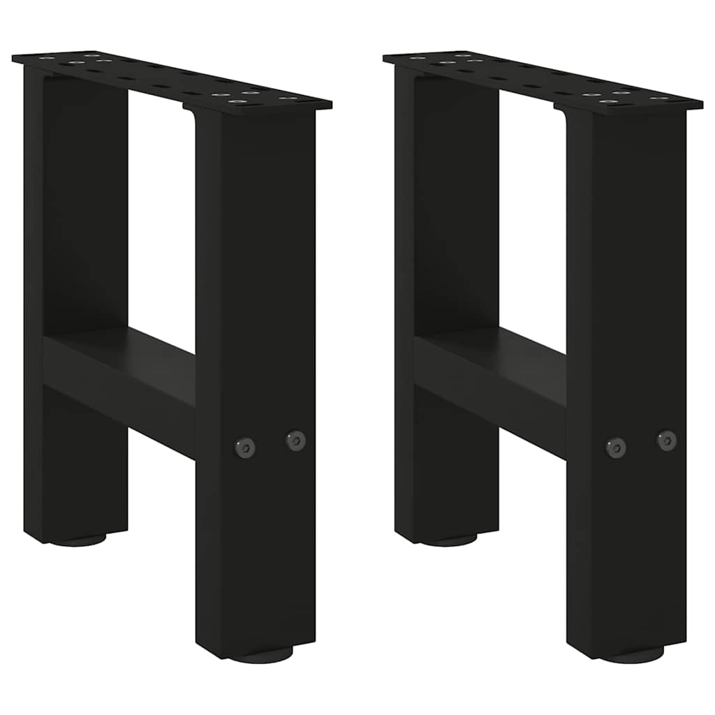 vidaXL Eettafelpoten 2 st 60x(72-73) cm staal zwart