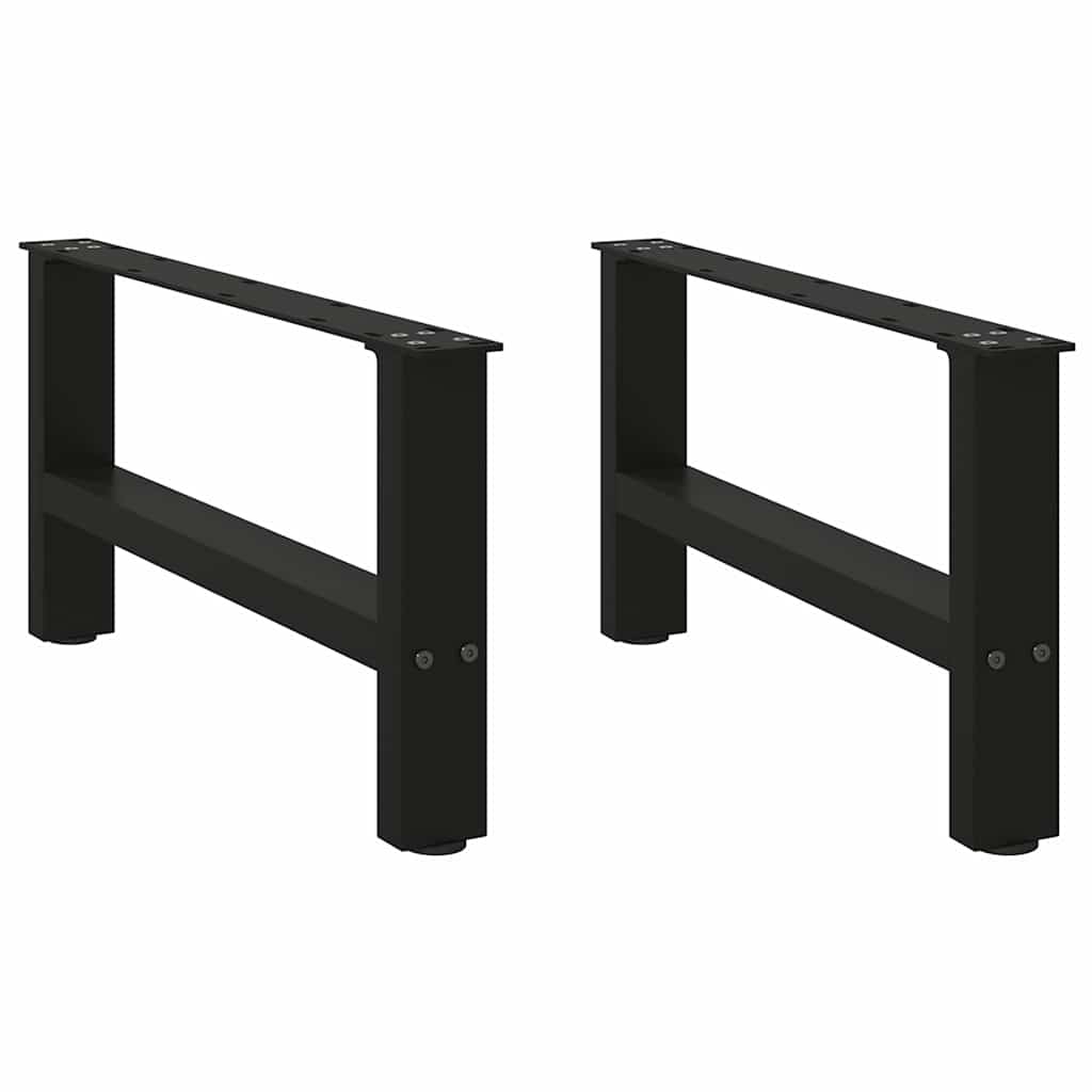 vidaXL Eettafelpoten 2 st 60x(72-73) cm staal zwart