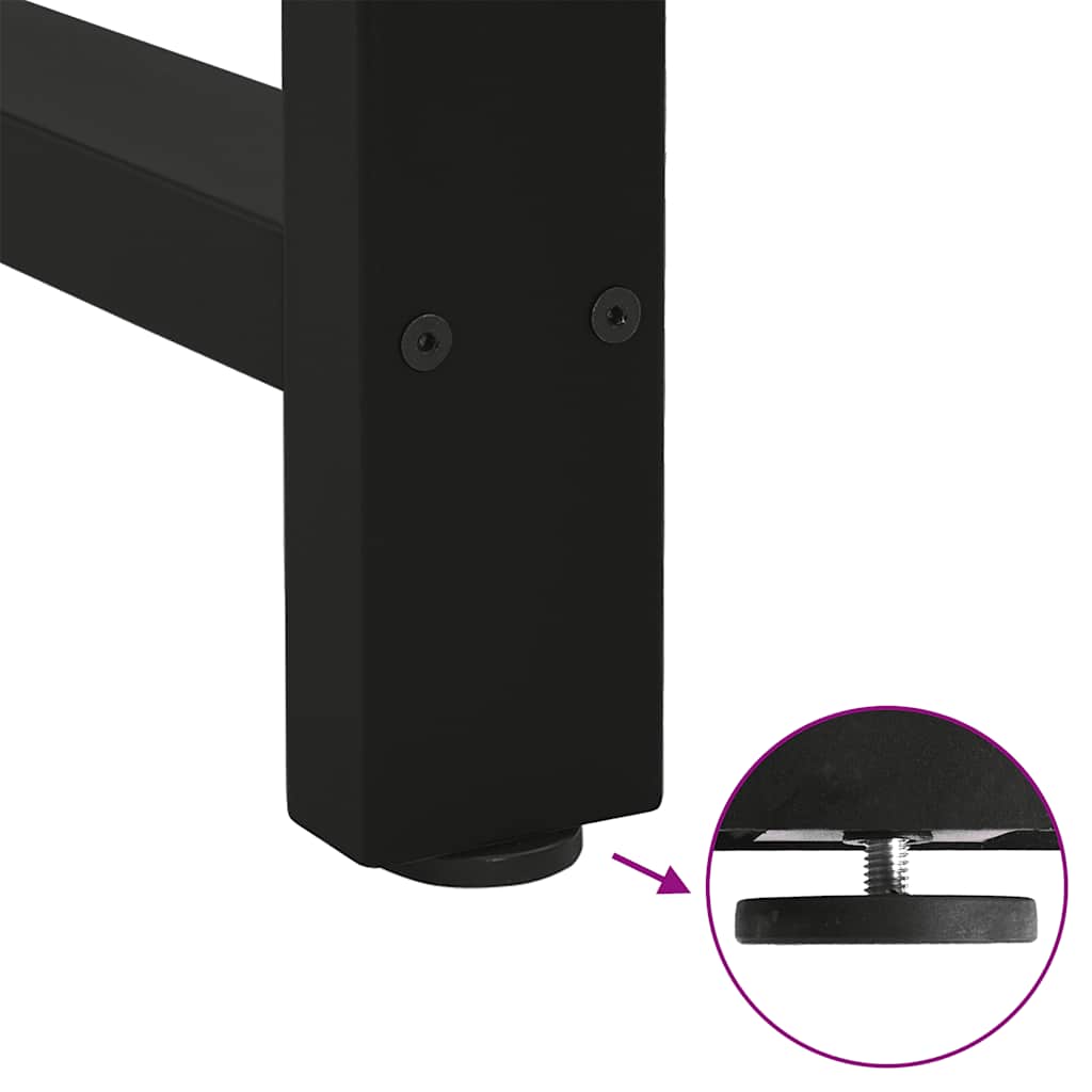 vidaXL Eettafelpoten 2 st 60x(72-73) cm staal zwart