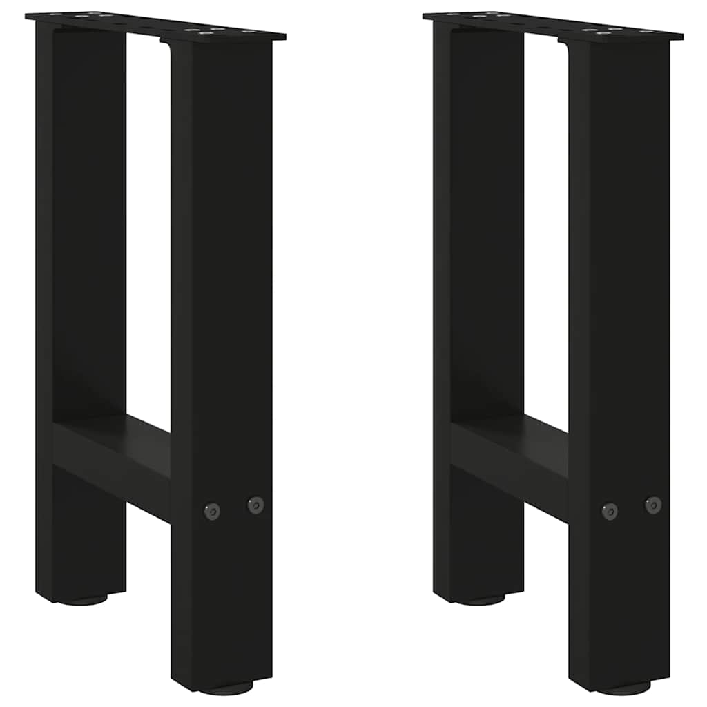 vidaXL Eettafelpoten 2 st 60x(72-73) cm staal zwart